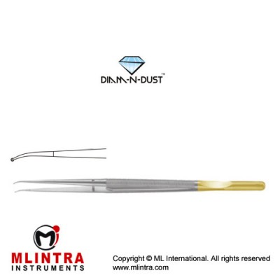 Diam-n-Dust™ Micro Ring Forcep Curved - With Counter Balance Stainless Steel, 23 cm - 9" Diameter 1.0 mm Ø
